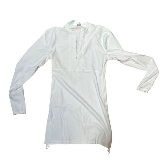 NWT Women's Sailbee White Longsleeve Rash Guard Swimtop W/SPF Protection Size XL - Picture 1 of 7